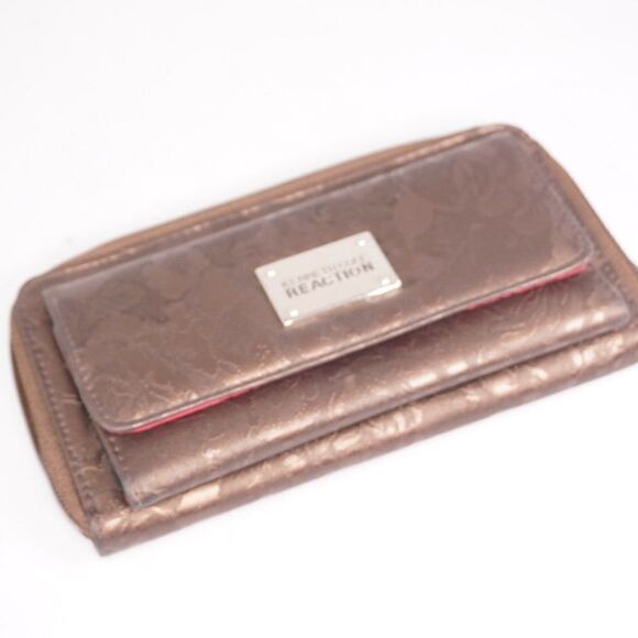 Kenneth Cole Reaction Metallic Brown/Pink Wallet - Picture 1 of 4